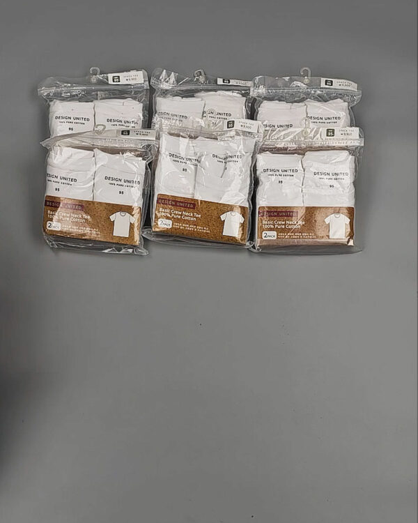 Фотография  107 - Футболка белая муж Корея 085#5 кг оптом