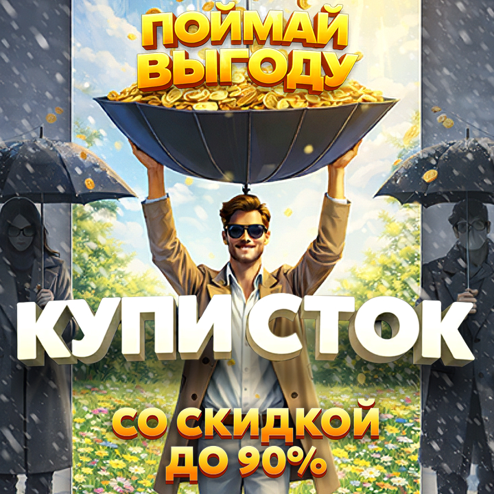 Сток со скидкой до 90%!
