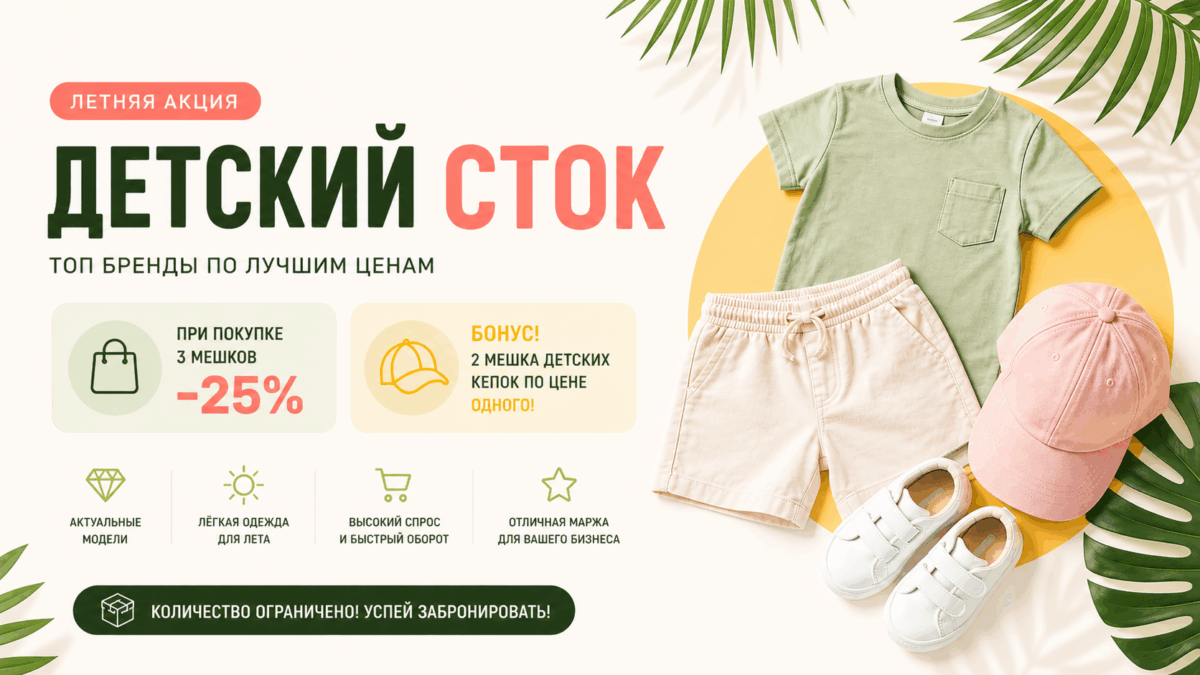 Летний детский сток